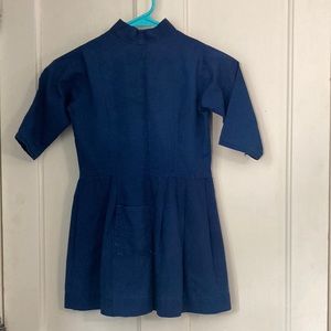 Amish Dress Little Girls size 3/4 (approx. check measurements below) Dark Blue